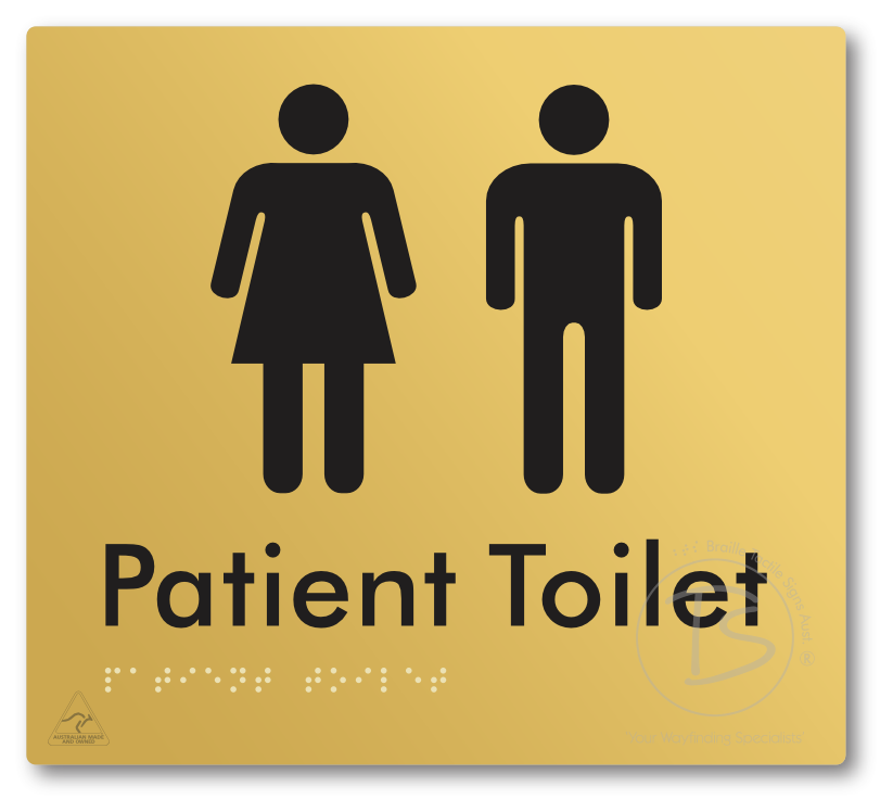 Patient Toilet - Braille Tactile Signs Aust.