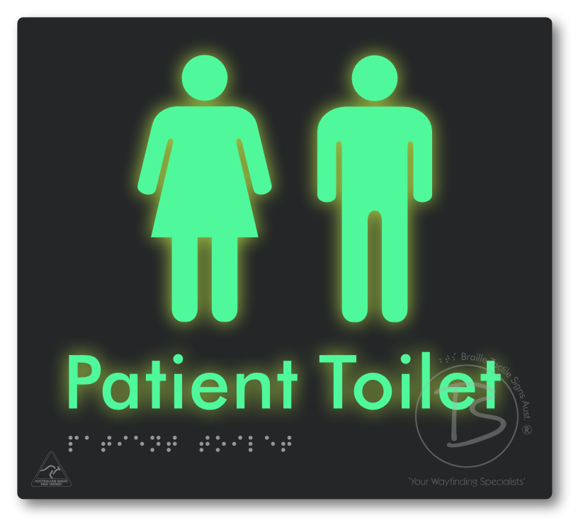 Patient Toilet - Braille Tactile Signs Aust.