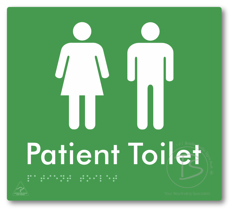 Patient Toilet - Braille Tactile Signs Aust.