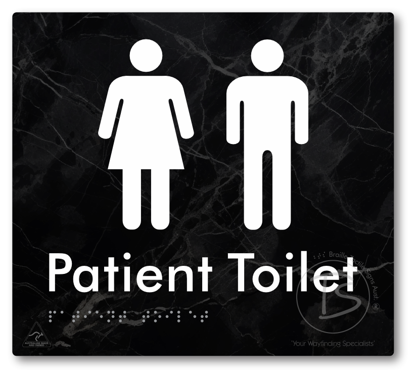 Patient Toilet - Braille Tactile Signs Aust.
