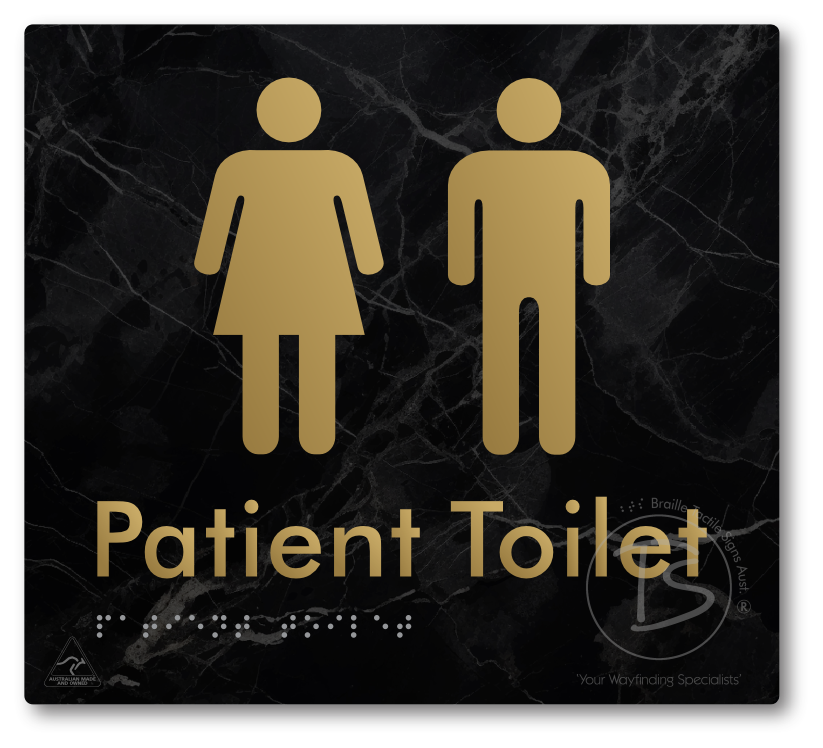 Patient Toilet - Braille Tactile Signs Aust.