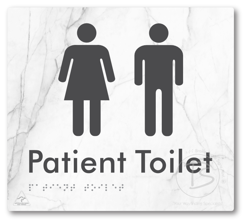 Patient Toilet - Braille Tactile Signs Aust.