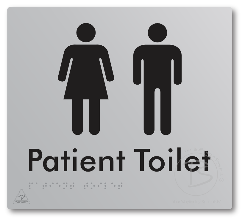 Patient Toilet - Braille Tactile Signs Aust.