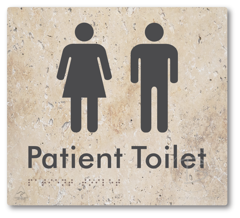 Patient Toilet - Braille Tactile Signs Aust.
