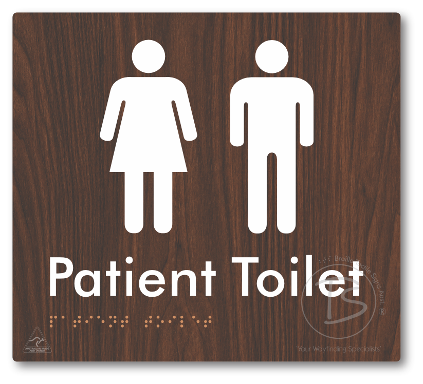 Patient Toilet - Braille Tactile Signs Aust.