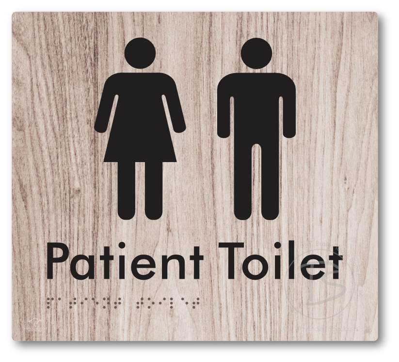 Patient Toilet - Braille Tactile Signs Aust.