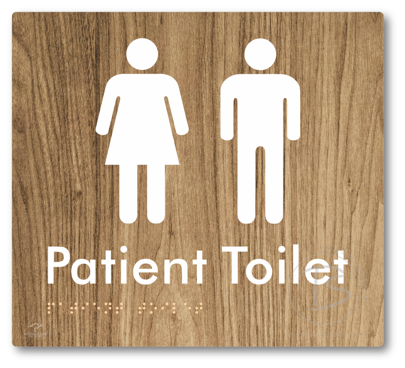 Patient Toilet - Braille Tactile Signs Aust.