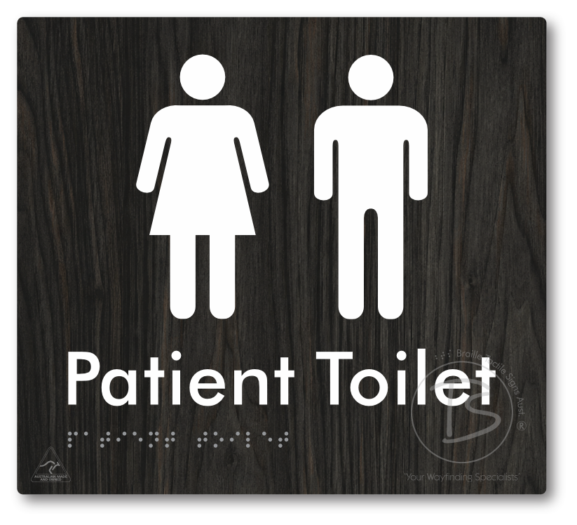 Patient Toilet - Braille Tactile Signs Aust.