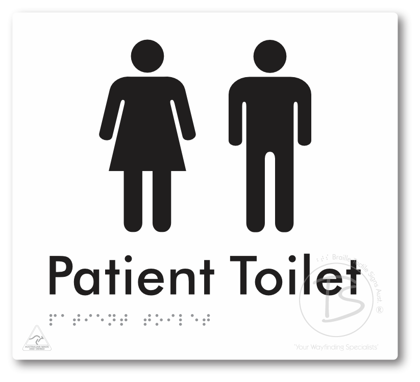 Patient Toilet - Braille Tactile Signs Aust.