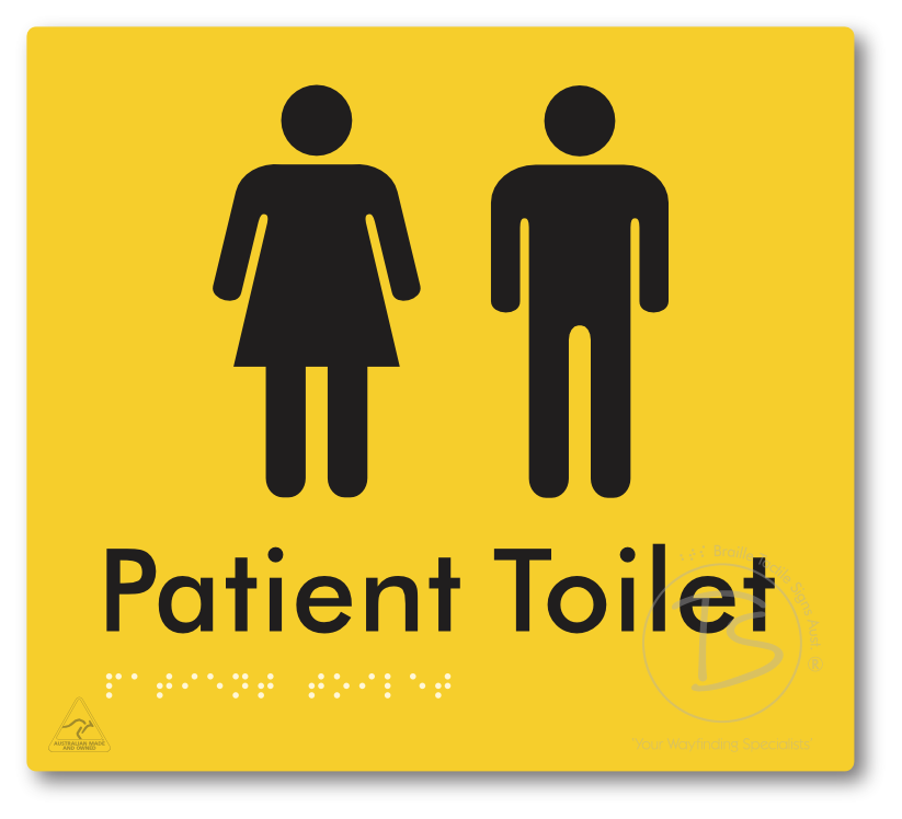 Patient Toilet - Braille Tactile Signs Aust.