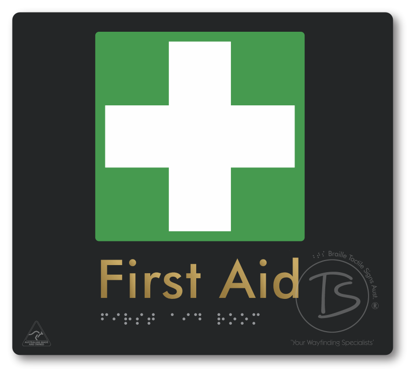 First Aid Room - Braille Tactile Signs Aust.
