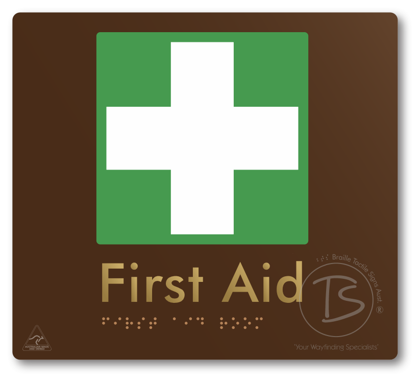 First Aid Room - Braille Tactile Signs Aust.