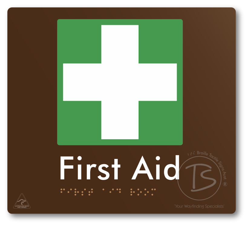 First Aid Room - Braille Tactile Signs Aust.
