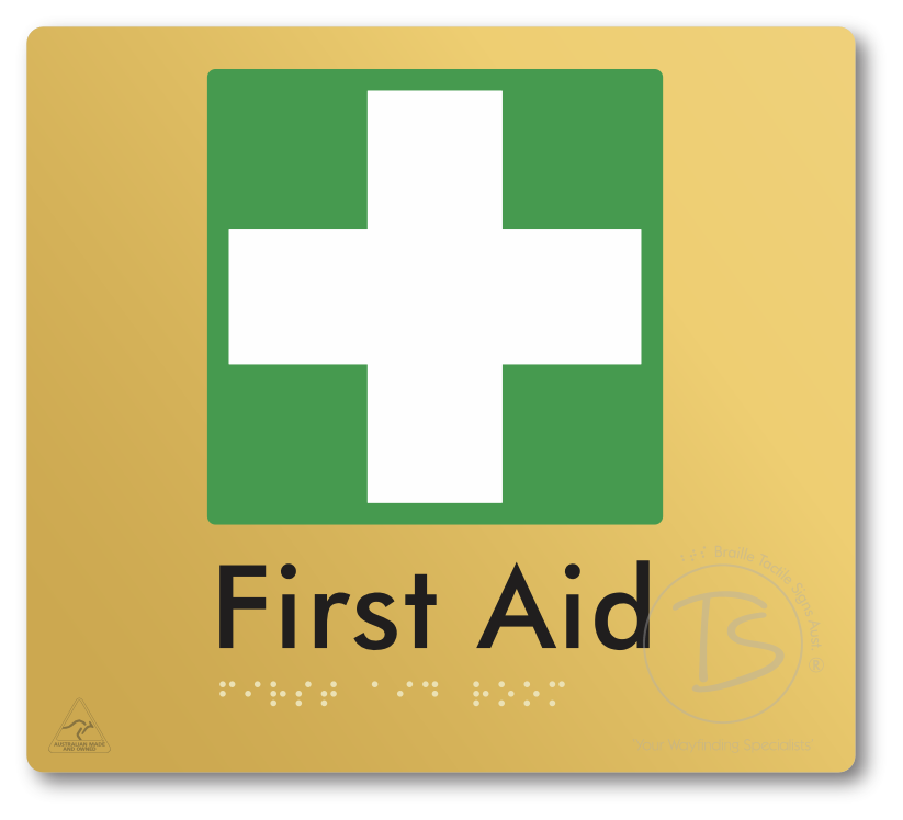 First Aid Room - Braille Tactile Signs Aust.