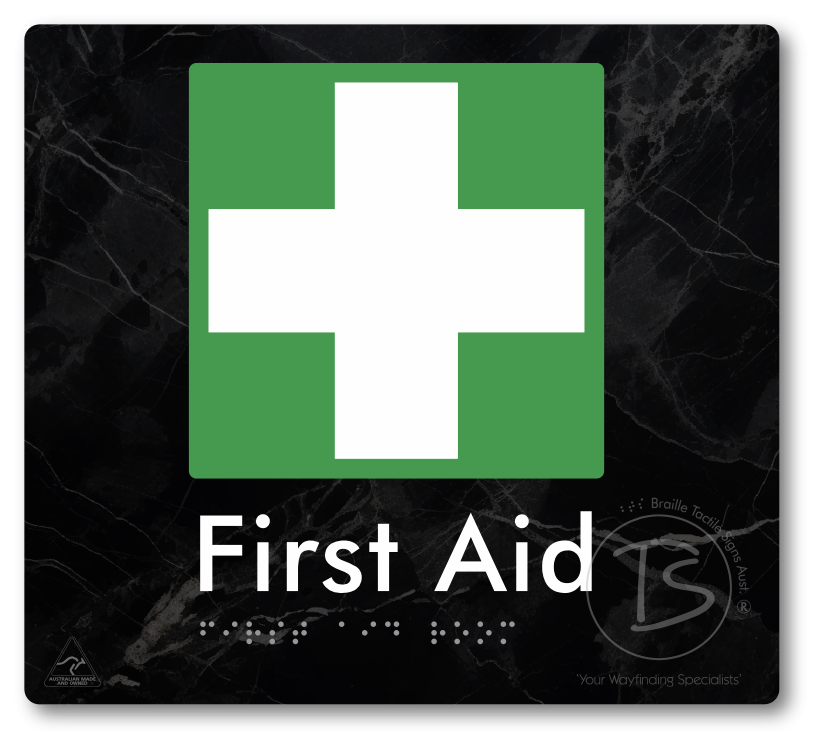 First Aid Room - Braille Tactile Signs Aust.
