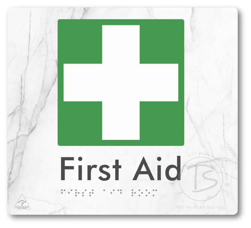 First Aid Room - Braille Tactile Signs Aust.