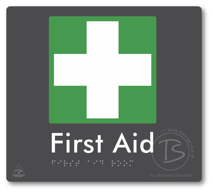 First Aid Room - Braille Tactile Signs Aust.