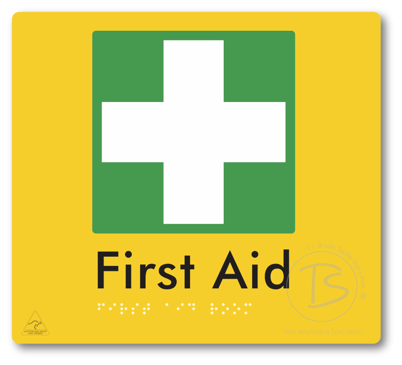 First Aid Room - Braille Tactile Signs Aust.