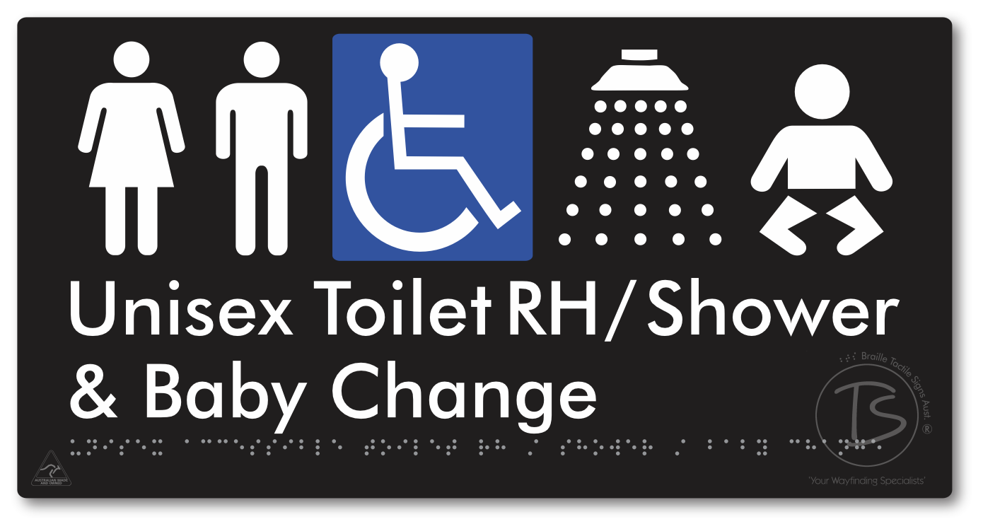 Unisex Accessible Toilet RH / Shower / Baby Change