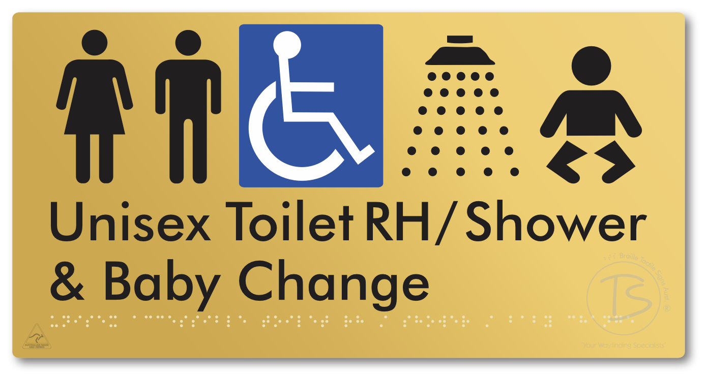 Unisex Accessible Toilet RH / Shower / Baby Change