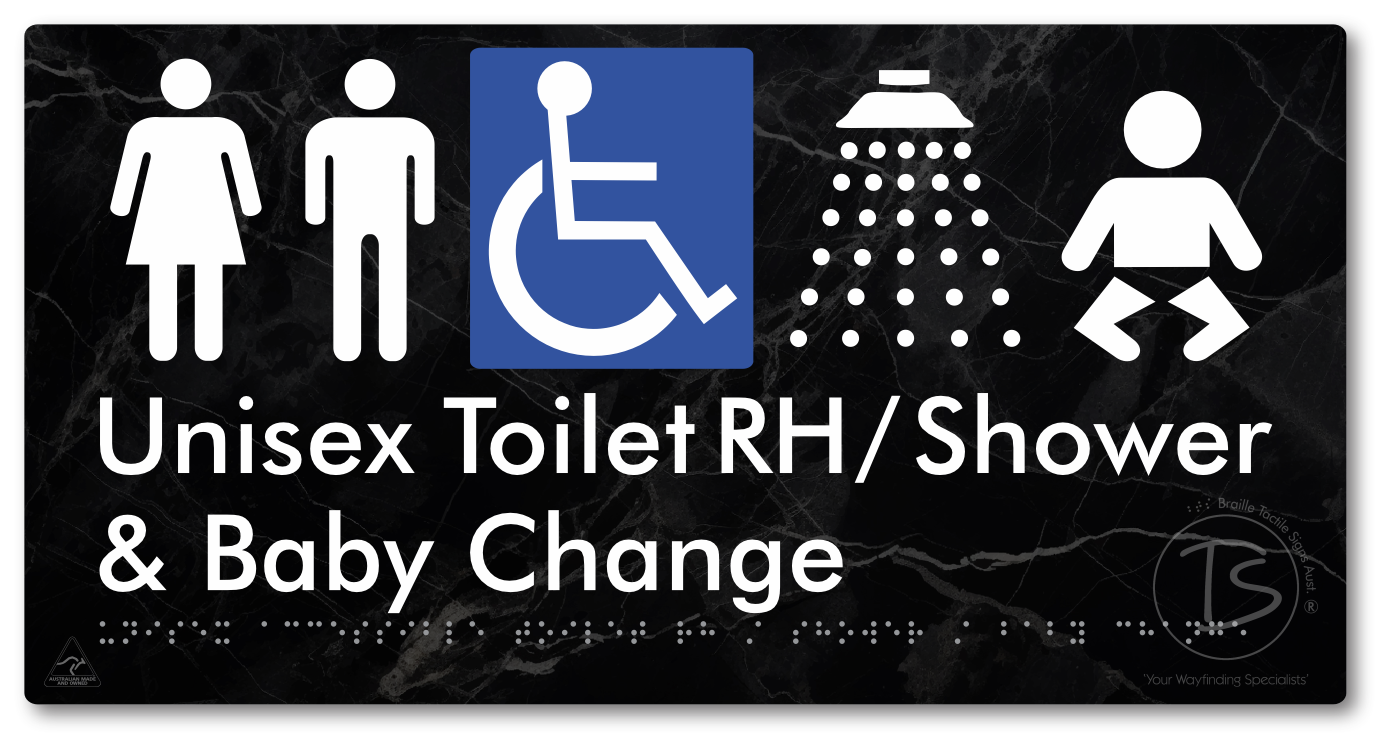 Unisex Accessible Toilet RH / Shower / Baby Change