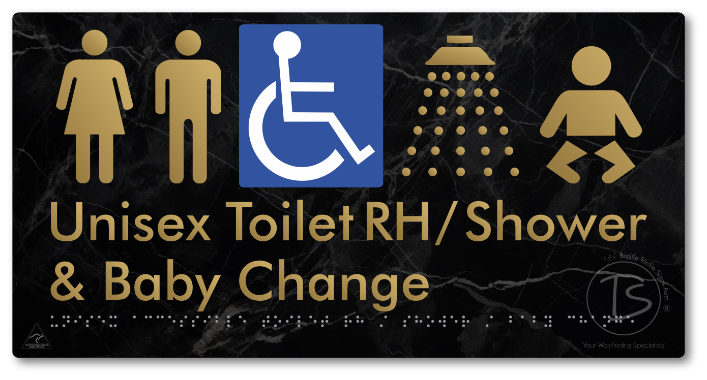 Unisex Accessible Toilet RH / Shower / Baby Change