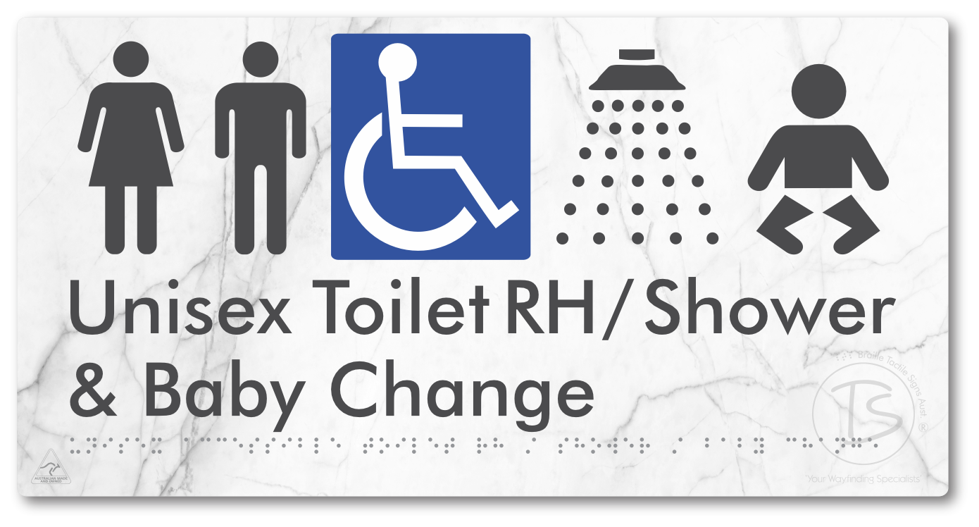 Unisex Accessible Toilet RH / Shower / Baby Change