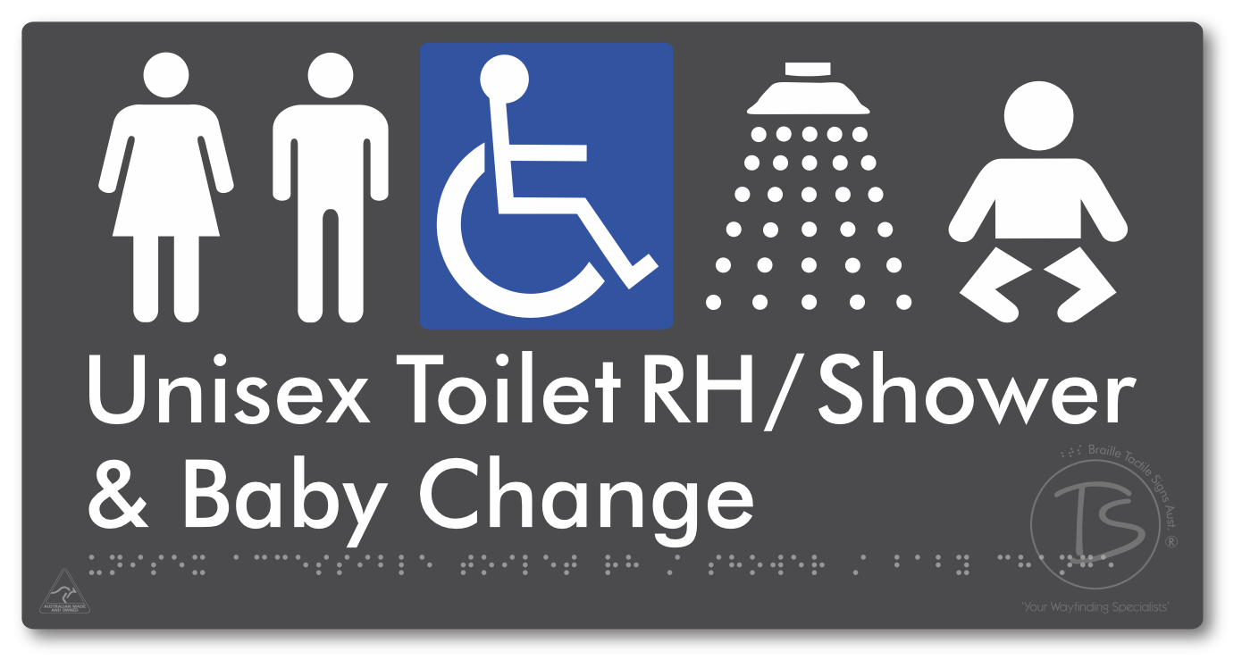 Unisex Accessible Toilet RH / Shower / Baby Change