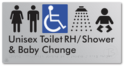 Unisex Accessible Toilet RH / Shower / Baby Change
