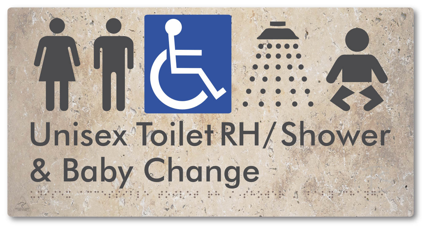 Unisex Accessible Toilet RH / Shower / Baby Change