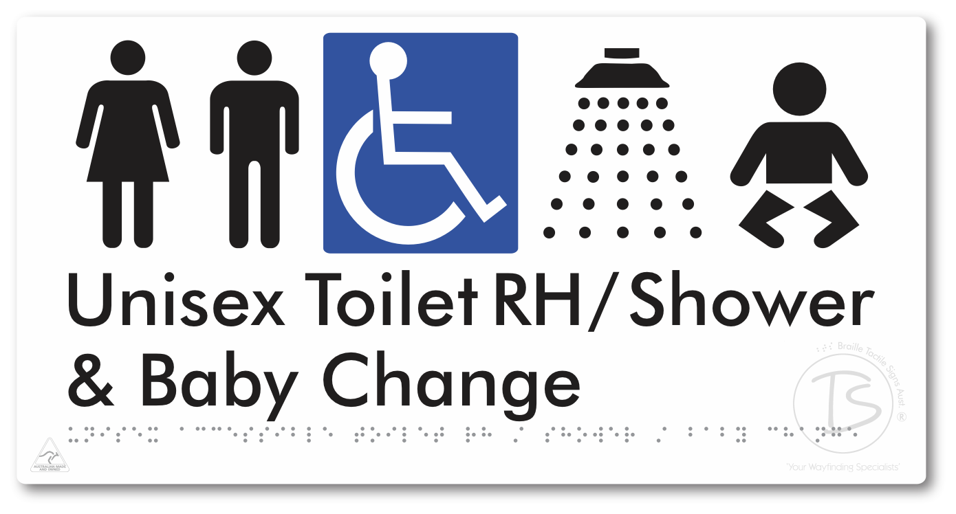 Unisex Accessible Toilet RH / Shower / Baby Change