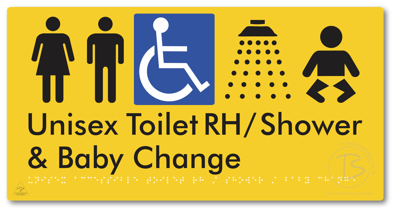 Unisex Accessible Toilet RH / Shower / Baby Change