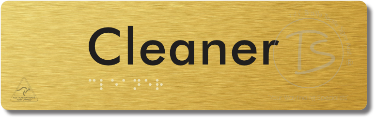 Cleaner - Braille Tactile Signs Aust.