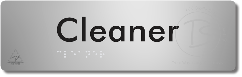 Cleaner - Braille Tactile Signs Aust.