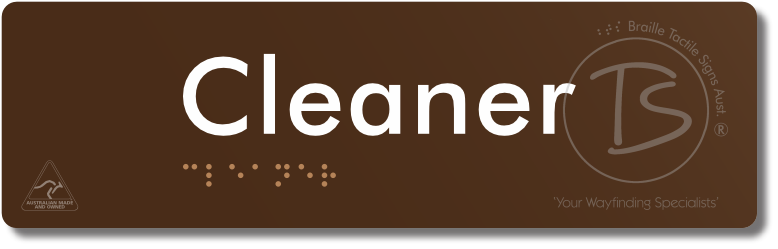 Cleaner - Braille Tactile Signs Aust.