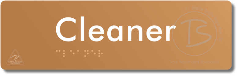 Cleaner - Braille Tactile Signs Aust.