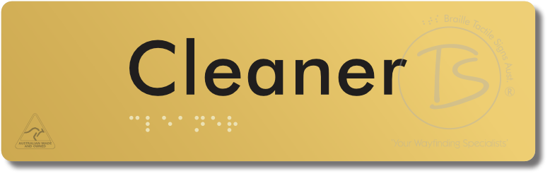Cleaner - Braille Tactile Signs Aust.