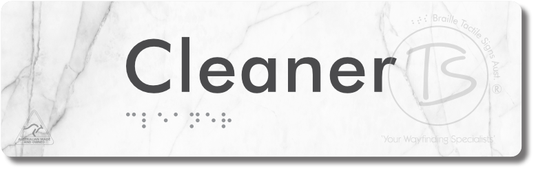 Cleaner - Braille Tactile Signs Aust.