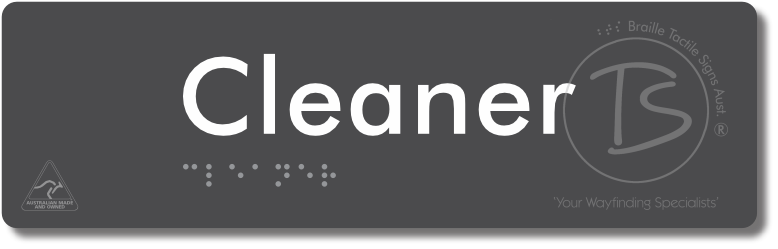 Cleaner - Braille Tactile Signs Aust.