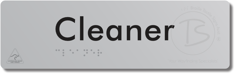Cleaner - Braille Tactile Signs Aust.