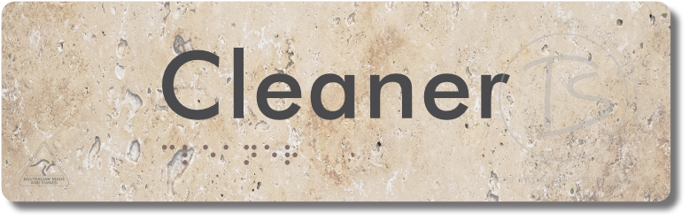 Cleaner - Braille Tactile Signs Aust.