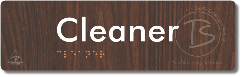Cleaner - Braille Tactile Signs Aust.