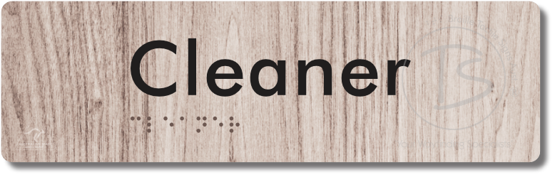 Cleaner - Braille Tactile Signs Aust.