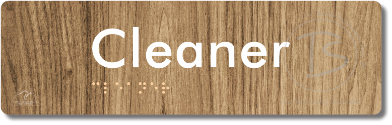 Cleaner - Braille Tactile Signs Aust.