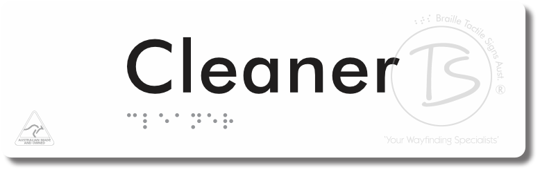 Cleaner - Braille Tactile Signs Aust.