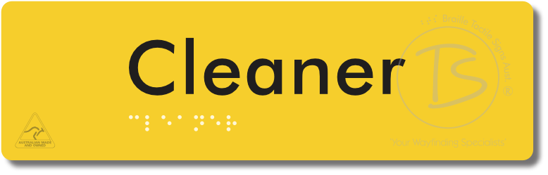 Cleaner - Braille Tactile Signs Aust.