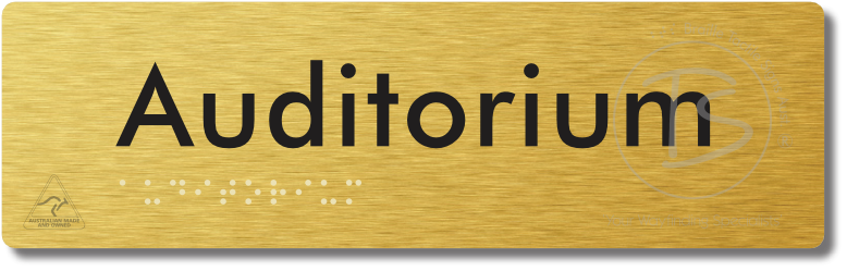 Auditorium - Braille Tactile Signs Aust.