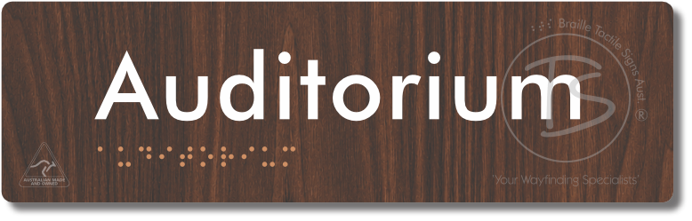 Auditorium - Braille Tactile Signs Aust.