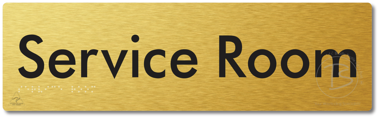 Service Room - Braille Tactile Signs Aust.