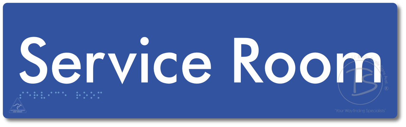 Service Room - Braille Tactile Signs Aust.